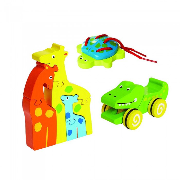 Imaginarium Safari Trio, jucărie din lemn cu 3 activitati